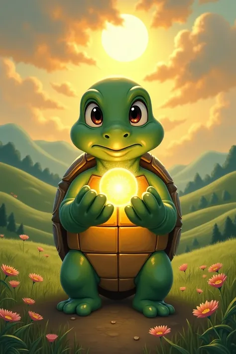 Make an image of healthy Franklin with a soul in his hand