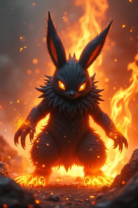 Black rabbit fire pokemon