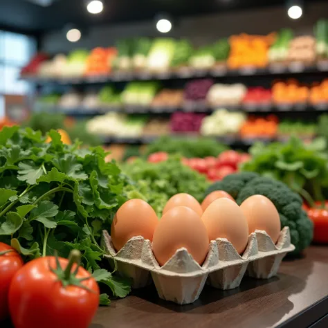 German supermarkets sell eggs packed in 、Vegetable section。There are many kinds of vegetables