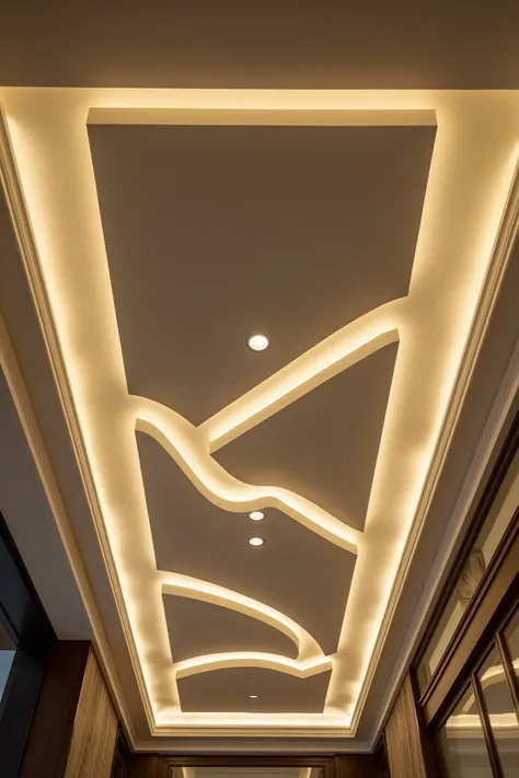 Ceiling design with indirect light and drywall