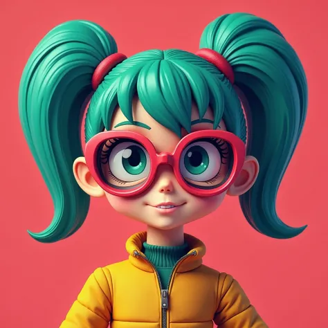 Bulma Boluptuosa with virtual reality glasses ( movie style strong colors
