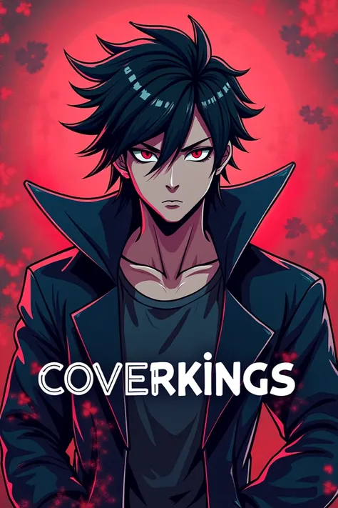 Uma logo com o personagem Cid kagenou e com o nome coverkings 