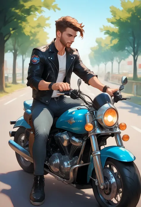 hands,sitting on a motorcycle,