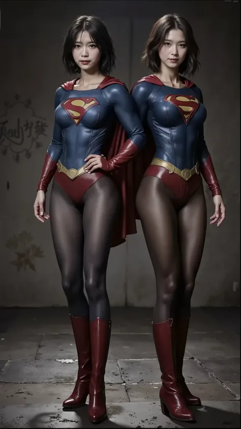  background 、(((  Depicting beautiful legs in black tights   .)))、(((       Legally express the beauty of your smile    )))、((((     Make the most of your own original image   )))、(((    Supergirl Costume   )))、(((ボディにフィットした    Supergirl Costume   )))、(((B...