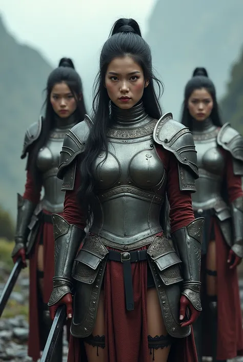 Northeast Asian Female Warriors Wearing Western Armor, 20-Day Garter Belt Stocking