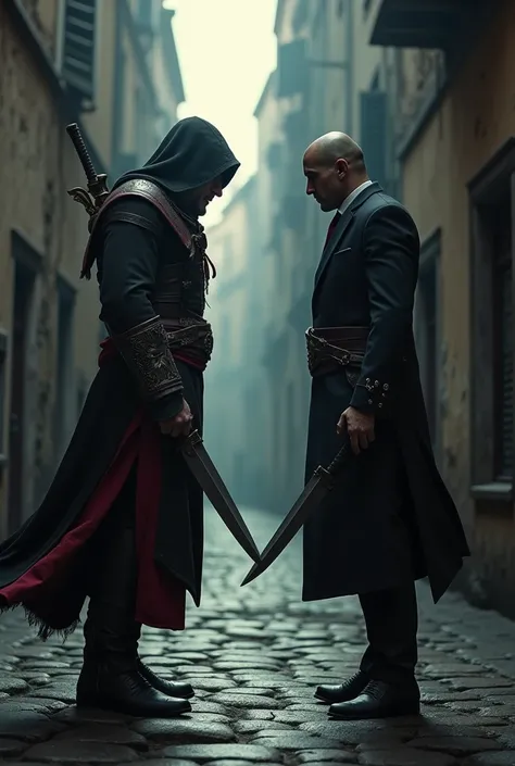 Ezio auditore fight with Hitman agent 47