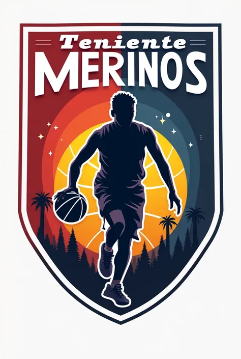 Insignia basketball team Teniente Merino school from the Los Rios region in Chile.