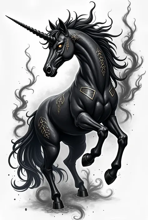 Dark Unicorn Tattoo