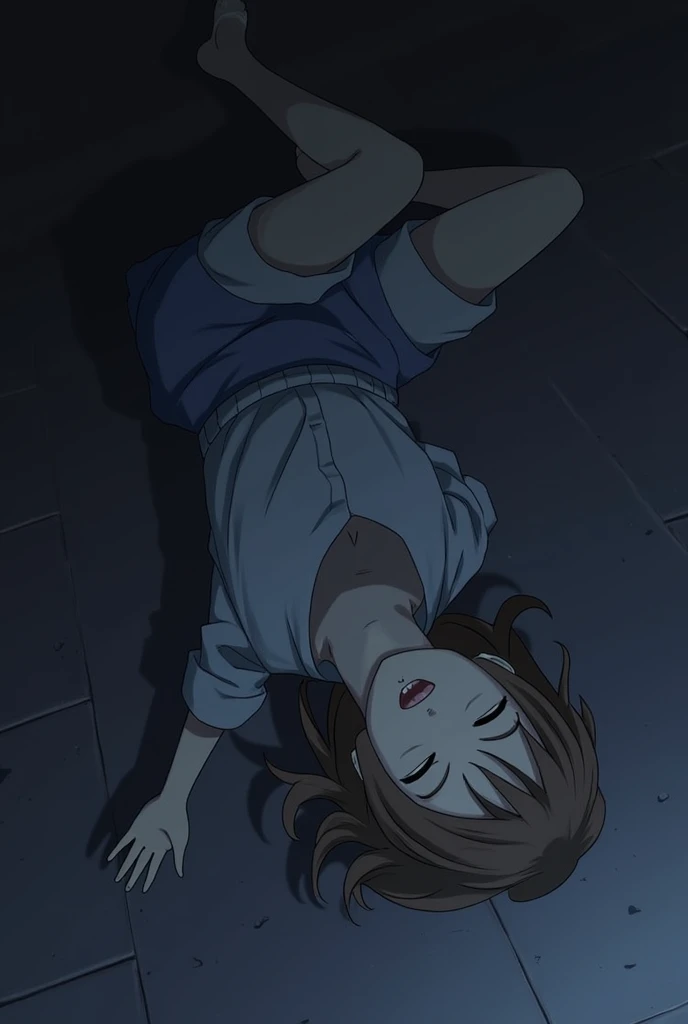 score_9, score_8_up, score_7_up, score_6_up, score_5_up, score_4_up, source_anime, solo focus, office girl, eyes closed, drunk, drunk girl, mouth open, drolling, passed out, (fall asleep), top-down bottom-up, ((inside trash bin)), disheveled clothes, skirt...