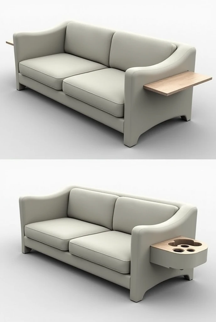 A sofa with cup holder inside the sofas arms
Let the arms of the OFA work like a trunk 