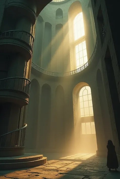 The inside of the lighthouse is empty, but there is a mystical atmosphere from the inside