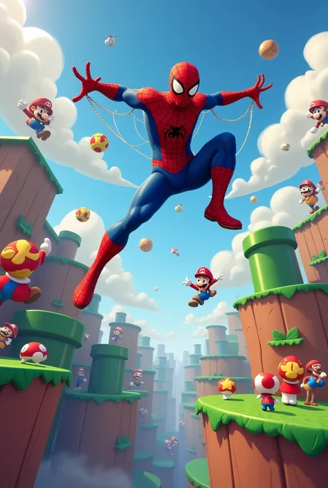  games Generate the merger of Spider-Man s and Super Mario . Jumping blocks from the  