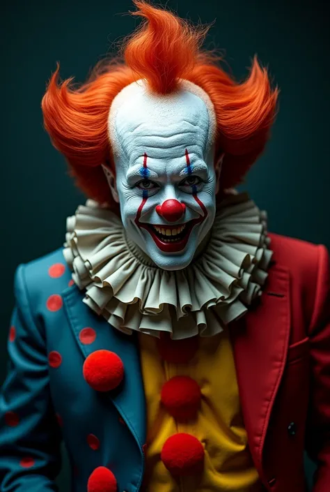 ( cinematic image :100.100) elon musk,In a clown outfit