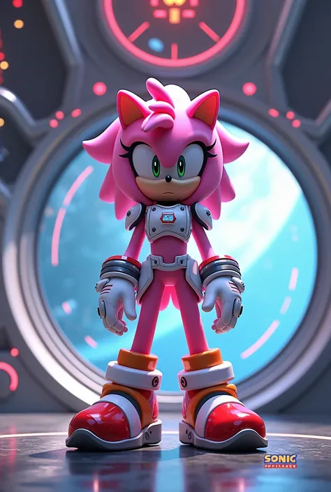 Amy rose, apollo spacesuit,in a starship, 