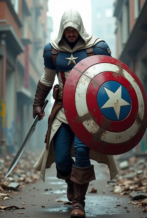 Haz a assassins creed y capitan america fusied