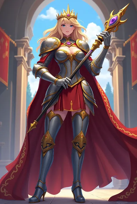 Dress armor princess anime art style