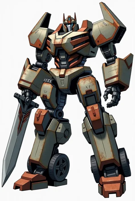 - What is the name of your Transformer character?
  Wildrun 

- What is the primary function or role of your Transformer?
   Combat

- What are the key features or abilities?
  Sword

- Describe the appearance of your Transformer.
  Knight, steel with rust...