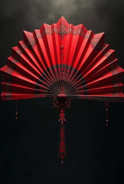 Make a blood-red hinged fan 