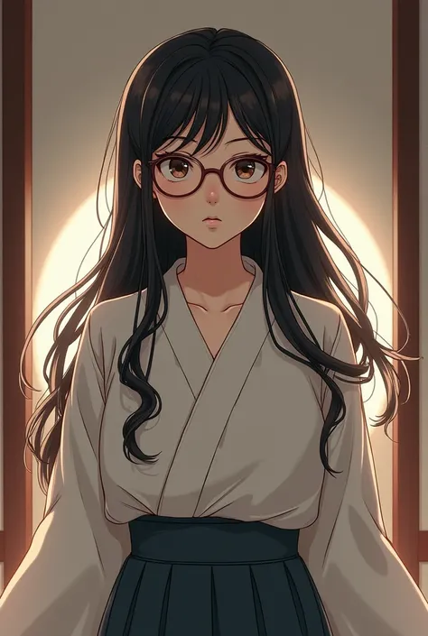 A Japanese women with long hair and beautiful wears glasses and then gets cursed becomes a fat nerd 
