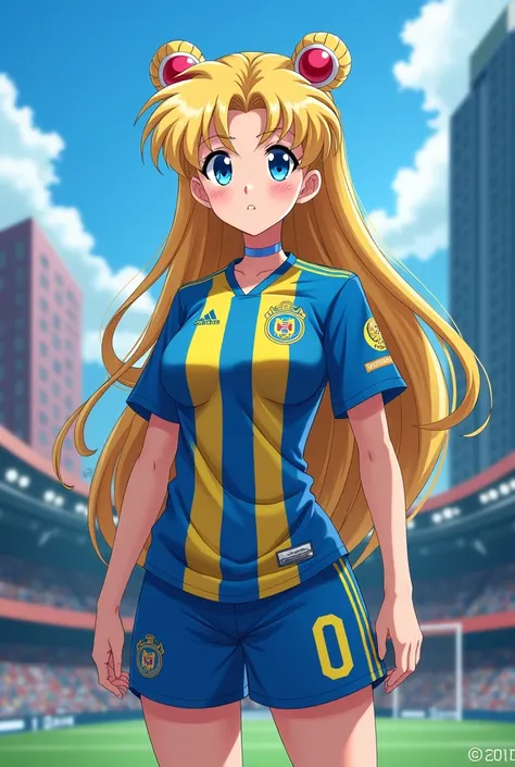 Usagi Tsukino wearing Club Atlético Boca Juniors jersey 