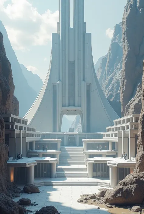 Create a lair for the Marvel Avengers that is very large and white 