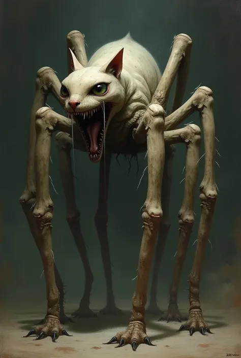 Beksiński cat bird spider