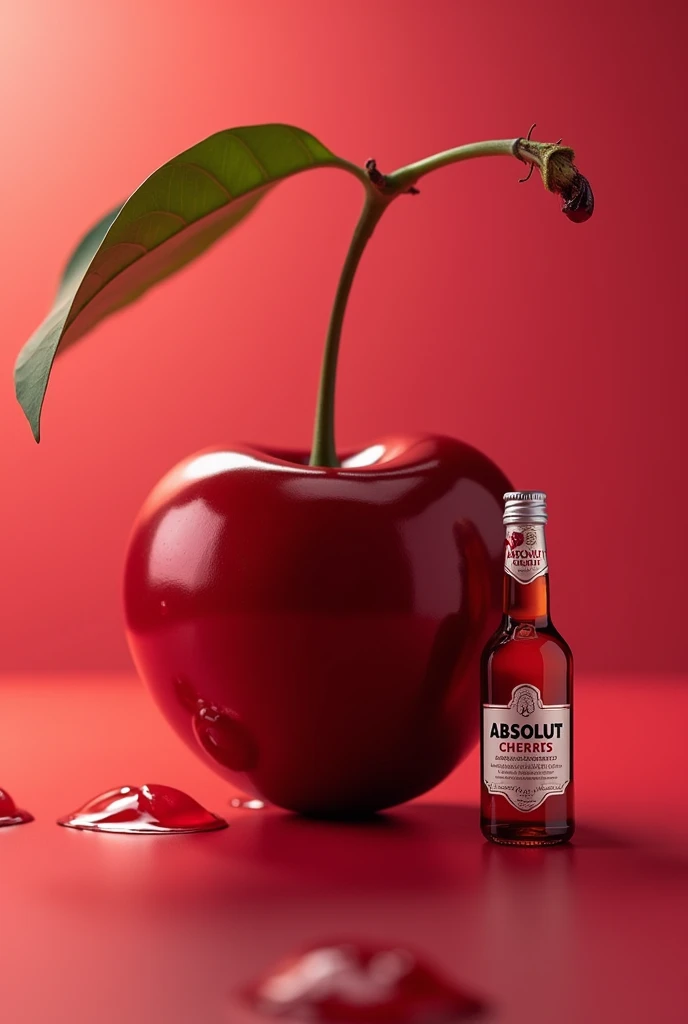 Size 489x66 , "ABSOLUT CHERRYS " prepare written image ! Add cherry and small alcohol bottle label to image. change the post!