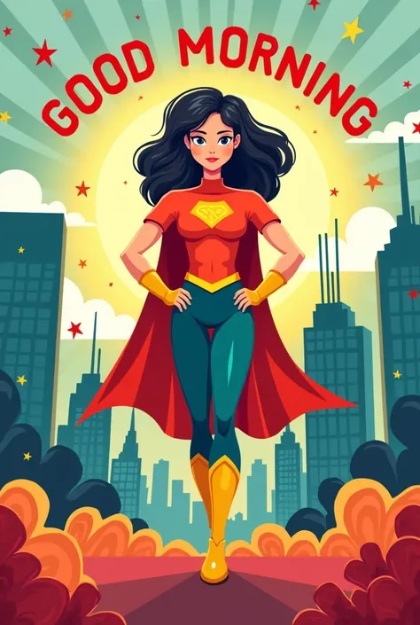 Good morning card for Claudia super girl 