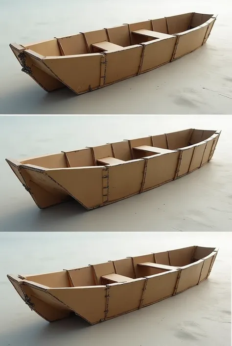 Show me a cardboard boat to make at home big 