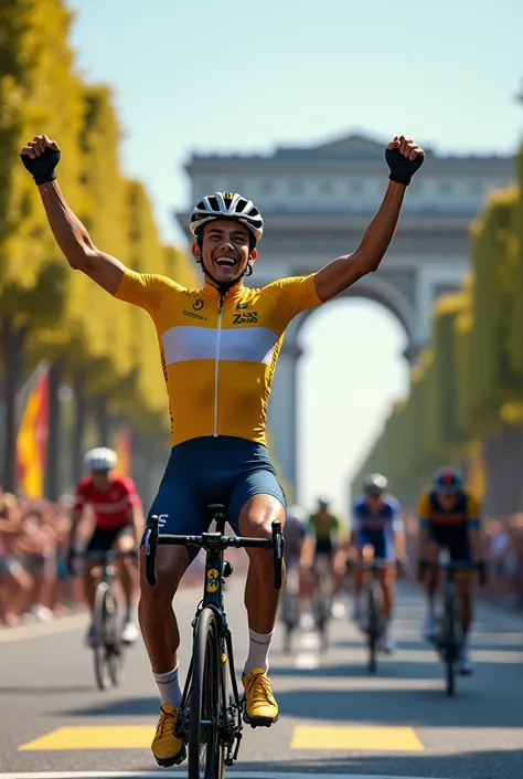 A young Colombian cyclist wins Tour de France 