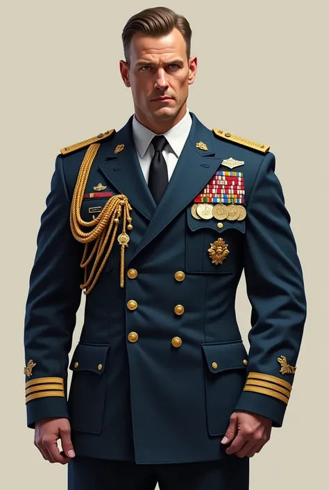  Draw a colonel in his spine with gray eyes brown hair with a flat abdomen (Lets see the ) y pictures with muscles and lots of medals  