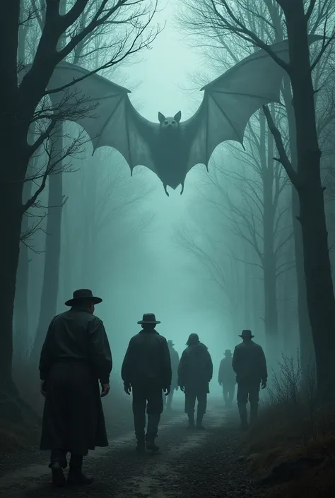 Several giant and dangerous bats reside in a dark forest with fog, and there is also a group of poor men from the 1950s, lost and afraid. 