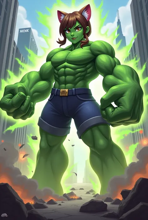 Nana de mobile Legends bang bang se fuciona con hulk
