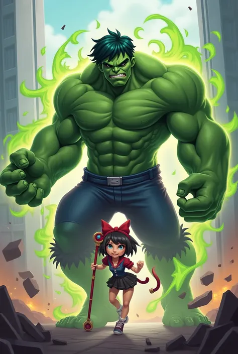 Nana de mobile Legends bang bang se fuciona con hulk
