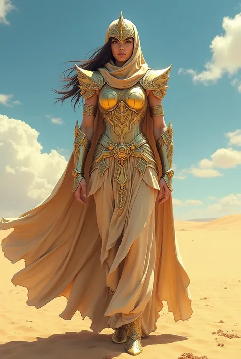 Female sand knight with Saint Seiya design