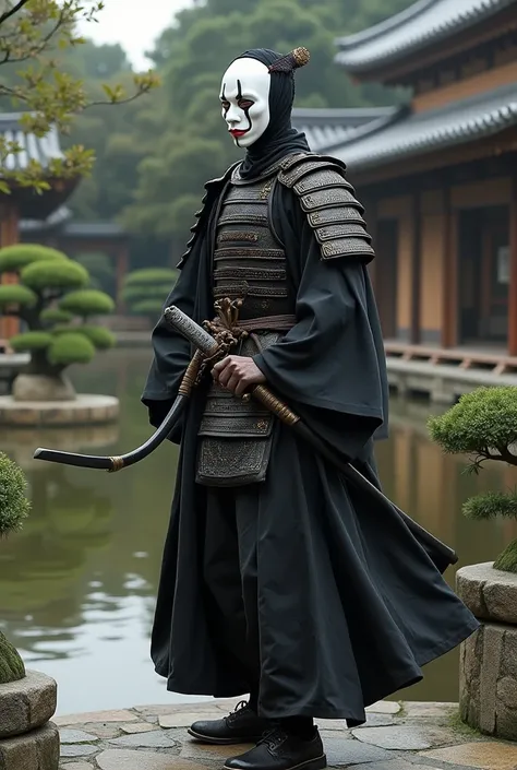 A mime disguised as a samurai