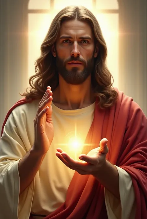  best quality, masterpiece -Best resolution .  The image of Jesus Christ blessing our lives.