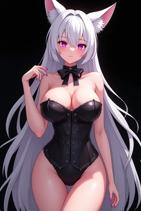 8k, best quality, masterpiece, highly detailed, semi realistic, a girl, a girl, 20 years old, best quality, High accuracy, Great job, precise, High resolution, sexy mature anime woman, masterpiece, best quality, big breasts, perfect hair, long white hair, ...