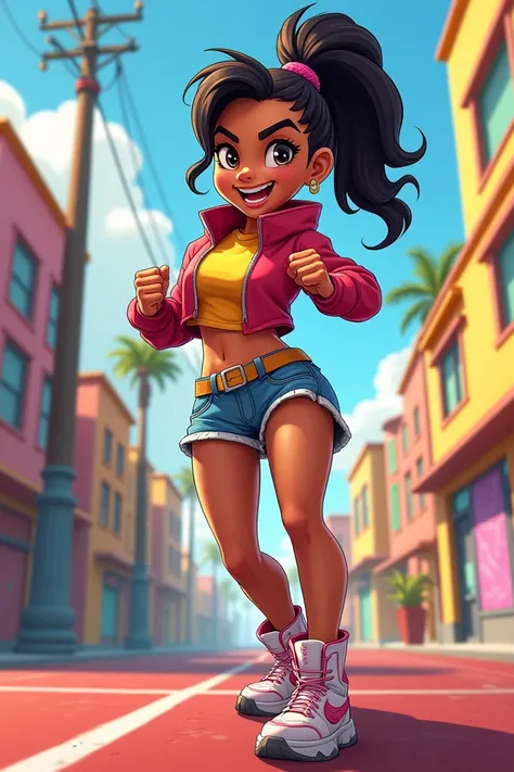 A female character from the cartoon Foot2Rue Extreme