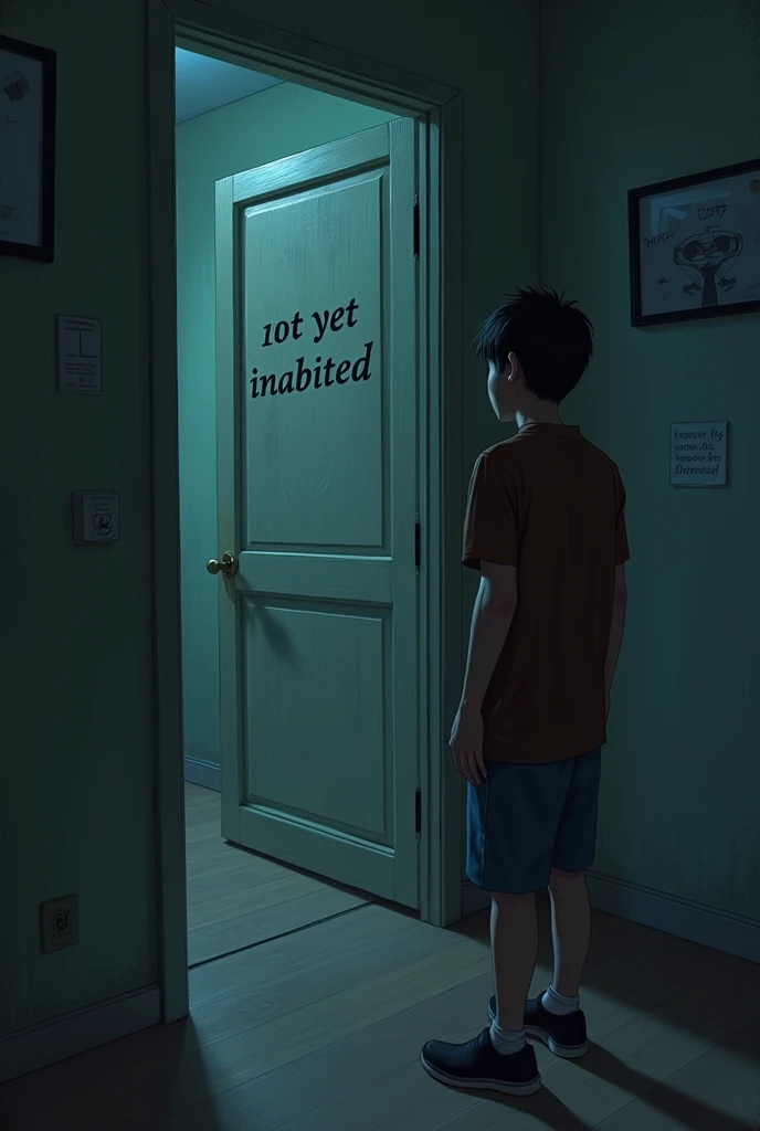  Turns out , the next room was empty !  Budi was getting confused and scared .  Budi was looking at the next room from his room and it turned out that the room was locked and there was a writing on the door not yet inhabited