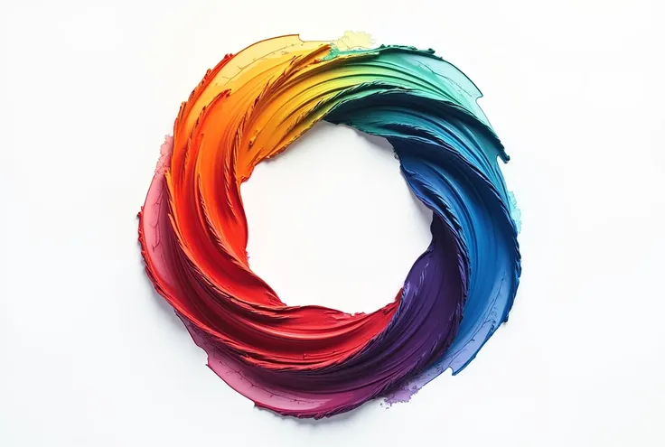  Prime Life Technologies Co., Ltd. Corporate color、Illustration of paint of that color mixed in a circle 