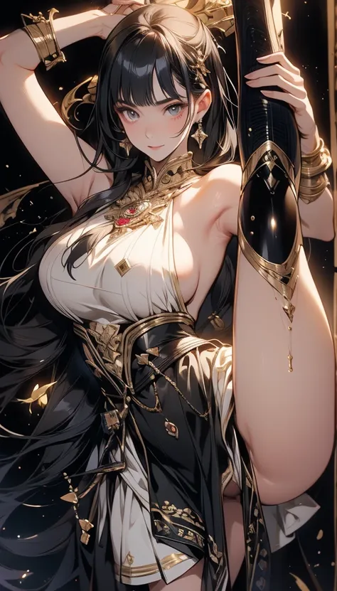 cleavage, Big breasts, Jewelry, Rich, Elegant, Attractive, 16 K, nffsw, nffsw, Best Quality, masutepiece. (Cinematic Digital Artwork: 1.3), High quality, masutepiece, of the highest quality, Super Detail, Illustration, [4K digital art],lndswgnr, (Sharp Foc...