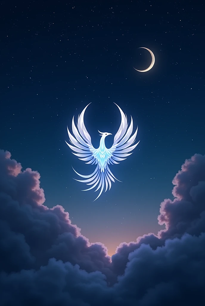 Discord server picture with stars and moon with the logo Phoenixverse on it