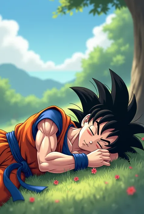 Goku sleeping