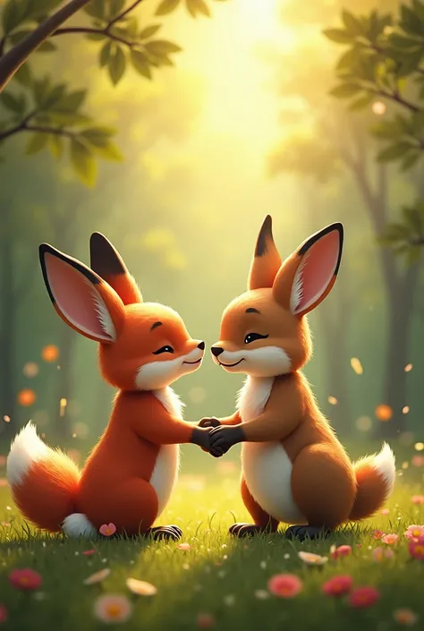  with the most joy and companionship .  Their friendship became an example , for the other animals , from the forest,  showing that differences are not barriers ,  for a true connection .

and so, the rabbit, And the fox ,  proved that even an accident can...