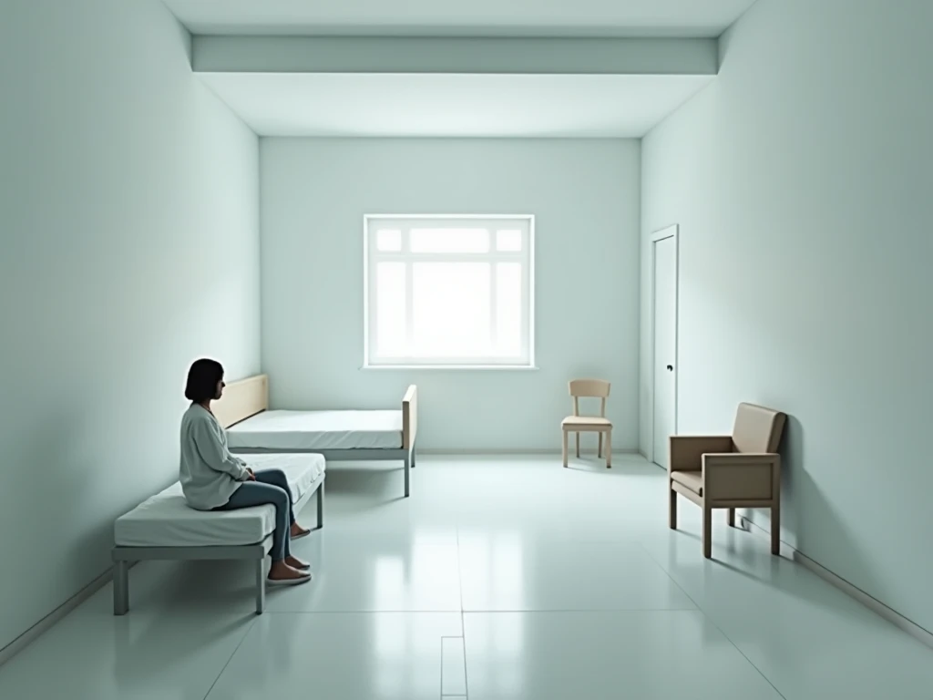 White room in a psychiatric hospital 