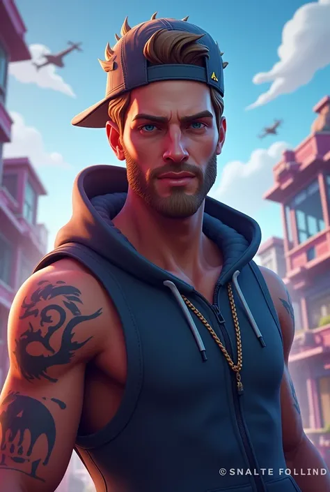 Avicii DJ with short hair backwards cap and a bit of a beard in Fortnite