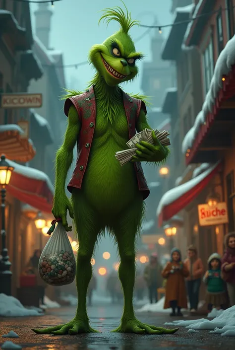 Grinch as a drug dealer