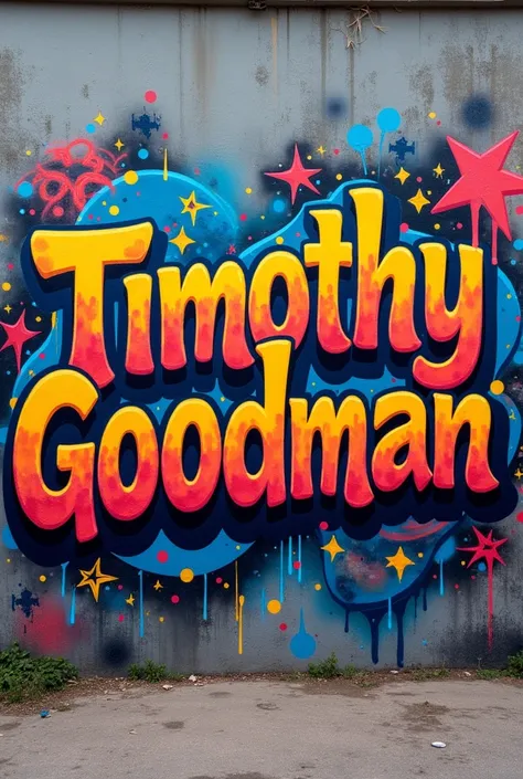 crea un graffiti con el nombre de timothy goodman 