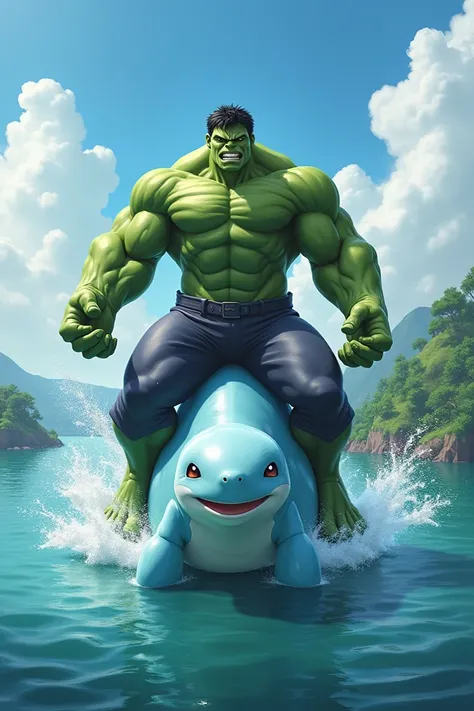 Play the Hulk on top of a Lapras